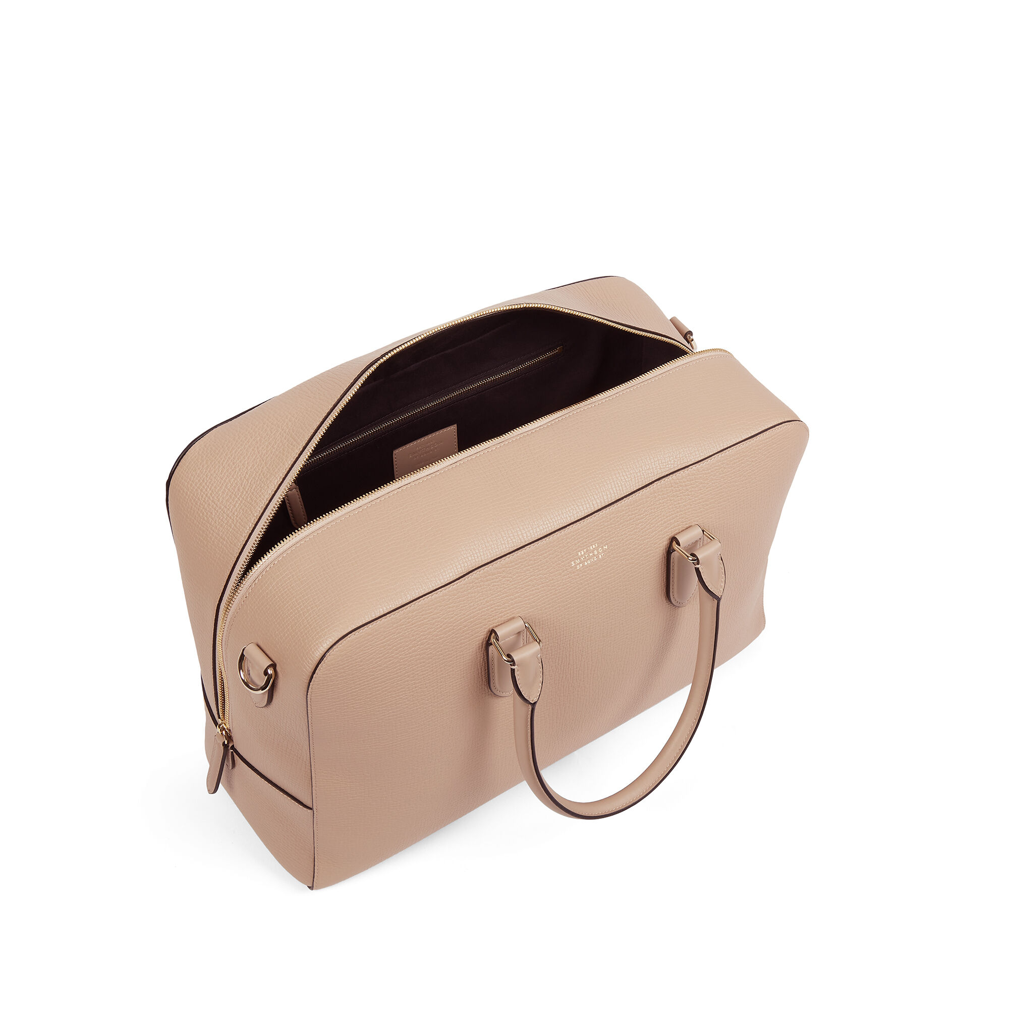 Small Soft Travel Bag in Ludlow in nutmeg Smythson