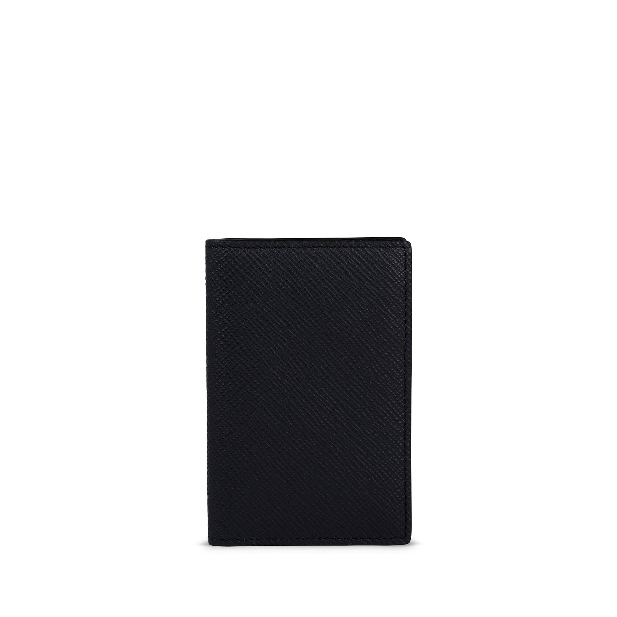 Panamaレザー6 カード二つ折りカードホルダー in black | Smythson