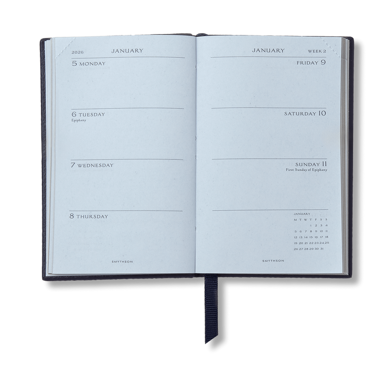 Smythson 2026 Wafer Weekly Diary in Panama