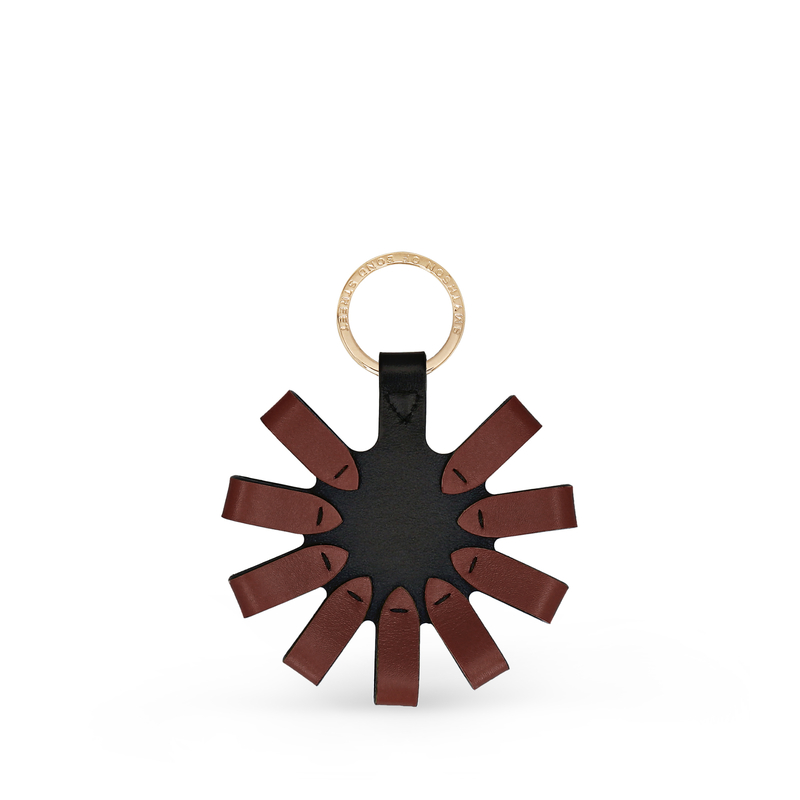 Loop Circle Keyring in Smooth Leather