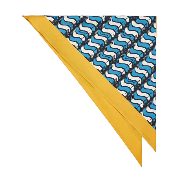 'S' Monogram Small Silk Triangle Scarf