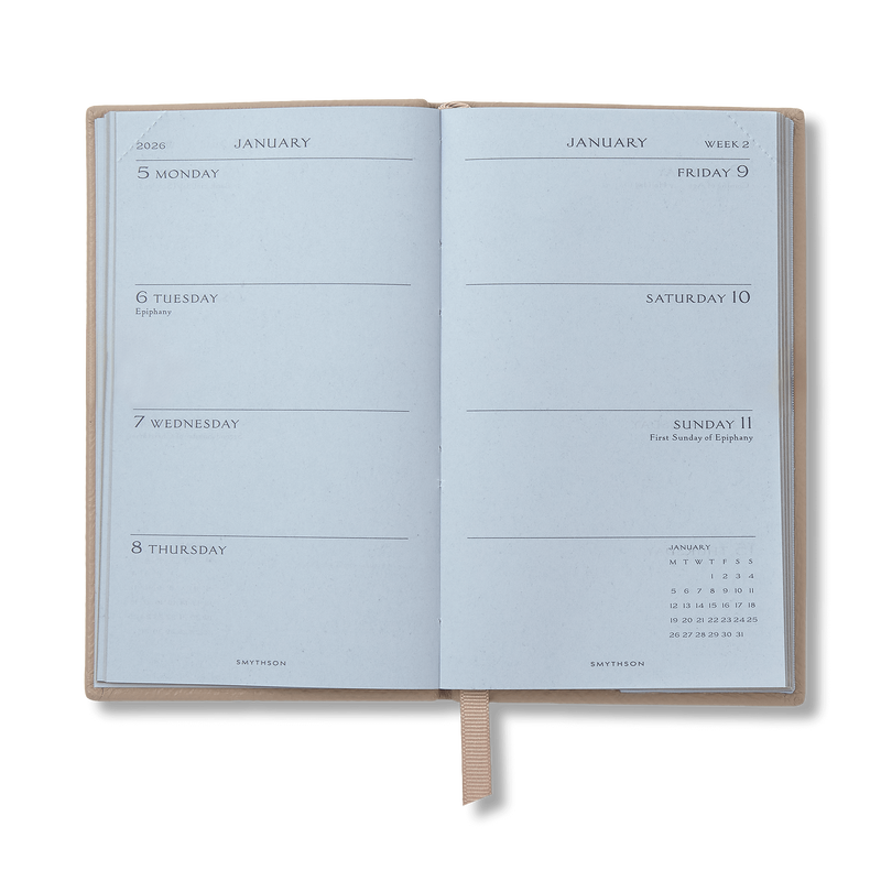 Smythson 2026 Panama Weekly Diary with Pocket