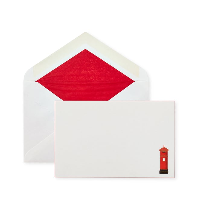 British Postbox Motif Correspondence Cards