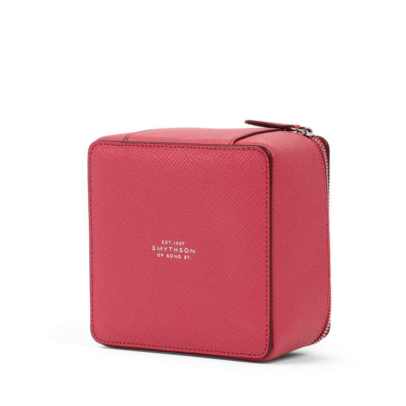 Smythson Large Square Trinket Case in Panama
