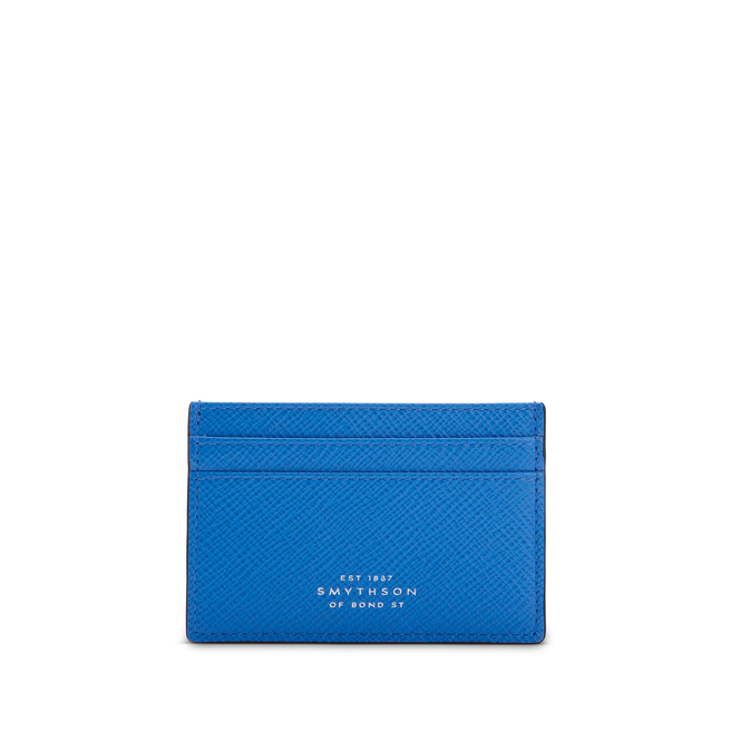 Flat Card Holder in Panama in lapis | Smythson