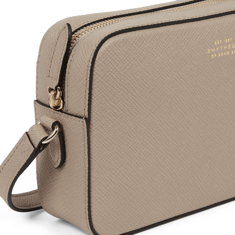 Small Camera Bag in Panama in sandstone | Smythson Small Camera Bag in Panama in sandstone | Smythson