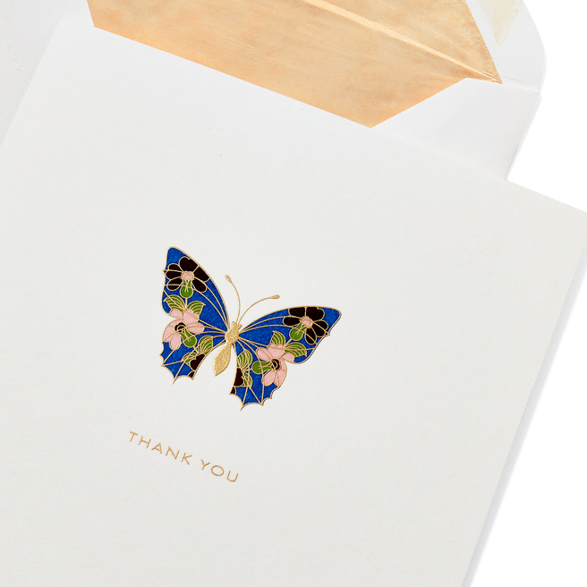 Biglietto di ringraziamento con farfalla