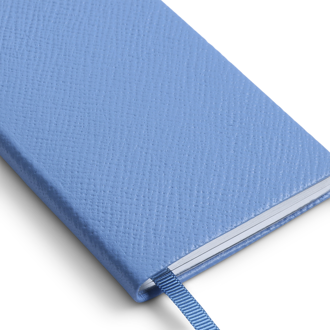 Wafer Notebook in Panama in nile blue | Smythson