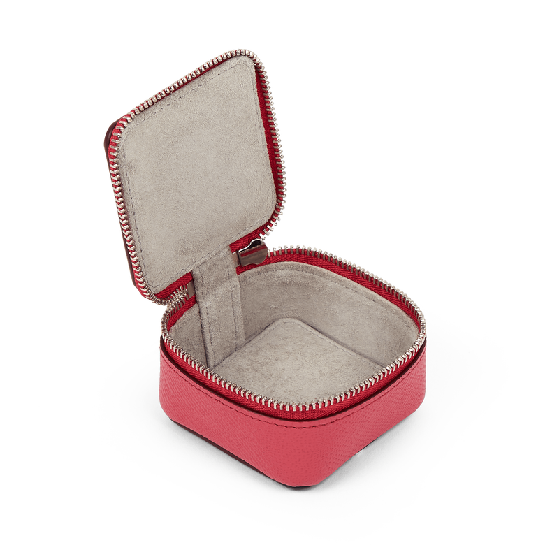 Smythson Small Square Trinket Case in Panama