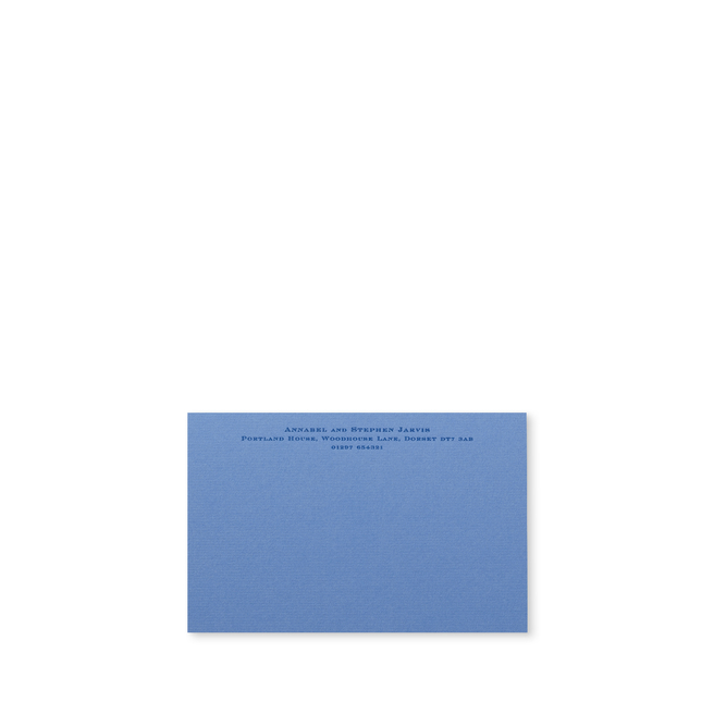 Imperial Correspondence Card with Name and Address (Top)