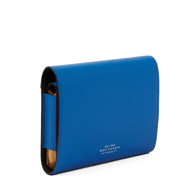 Double Playing Cards Case in Panama in lapis | Smythson