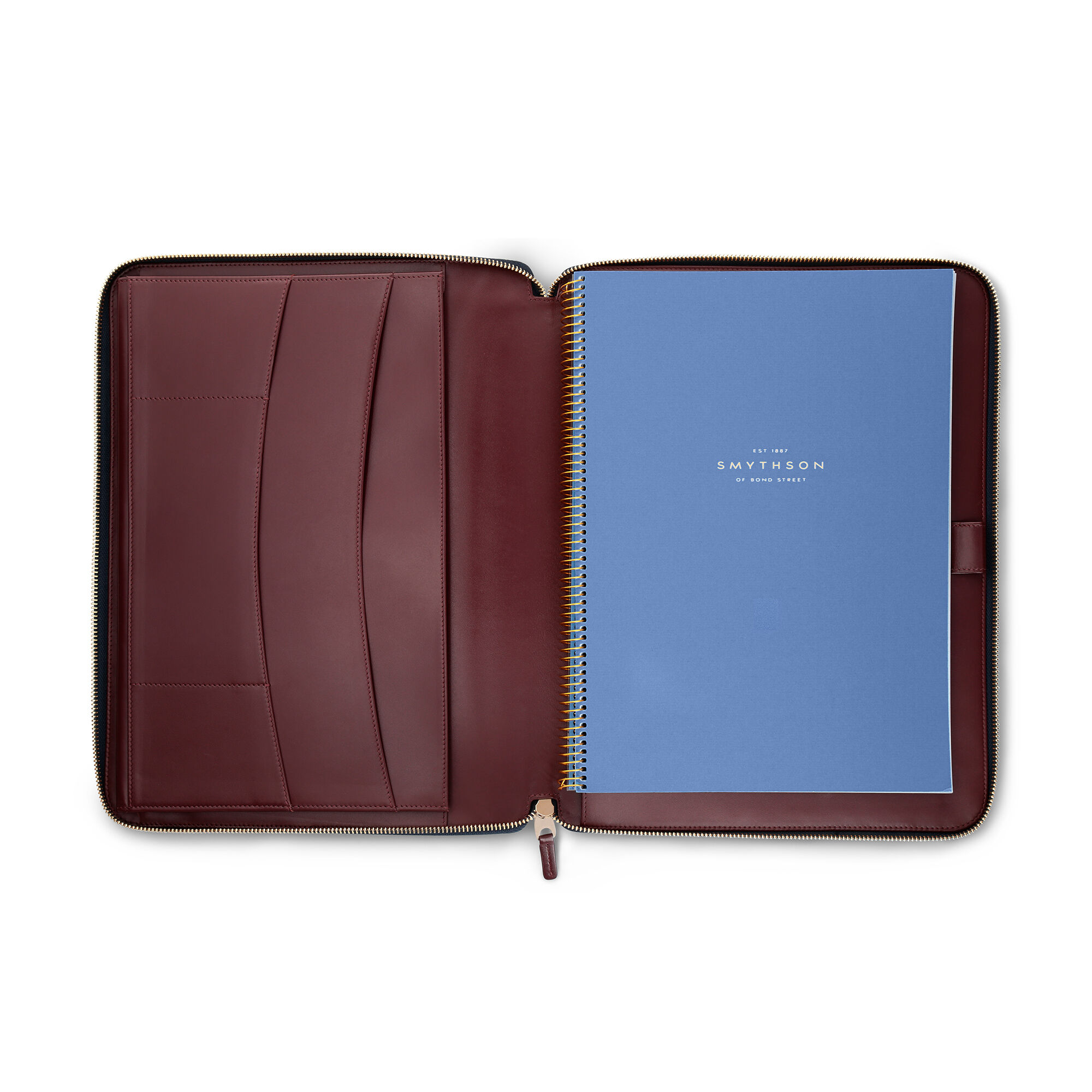 【メーカー直送】 SMYTHSON A4 ネイビー（Panama ジップノートホルダー A4 Panama ファイル・バインダー・ケース