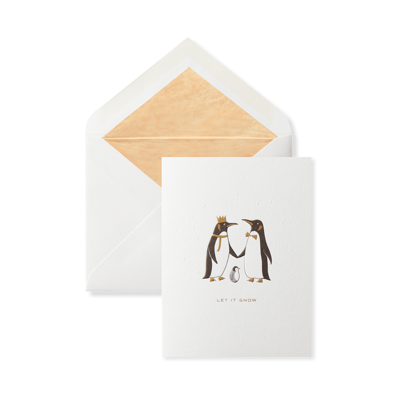 Let it Snow Penguins Christmas Card