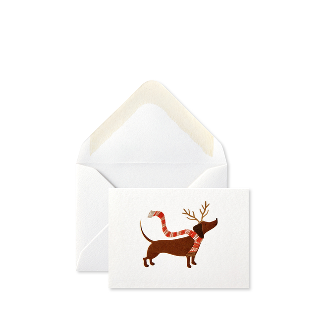 Lot de cartes-cadeaux de Noël motif chien