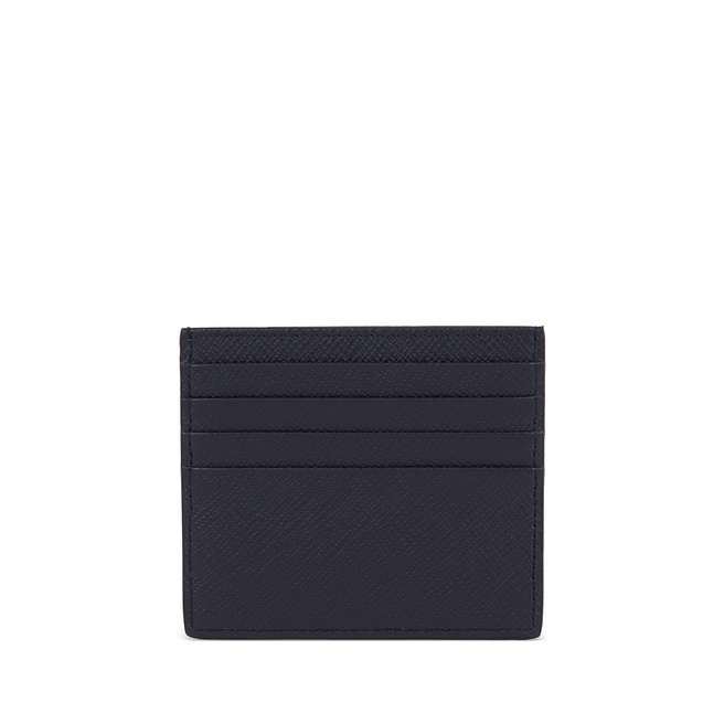 8 Card Slot Flat Card Holder in Panama in navy | Smythson