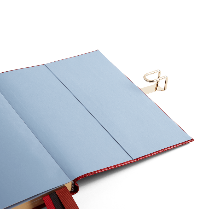 Smythson Agenda semainier vertical Portobello 2026 avec fermoir coulissant en Mara