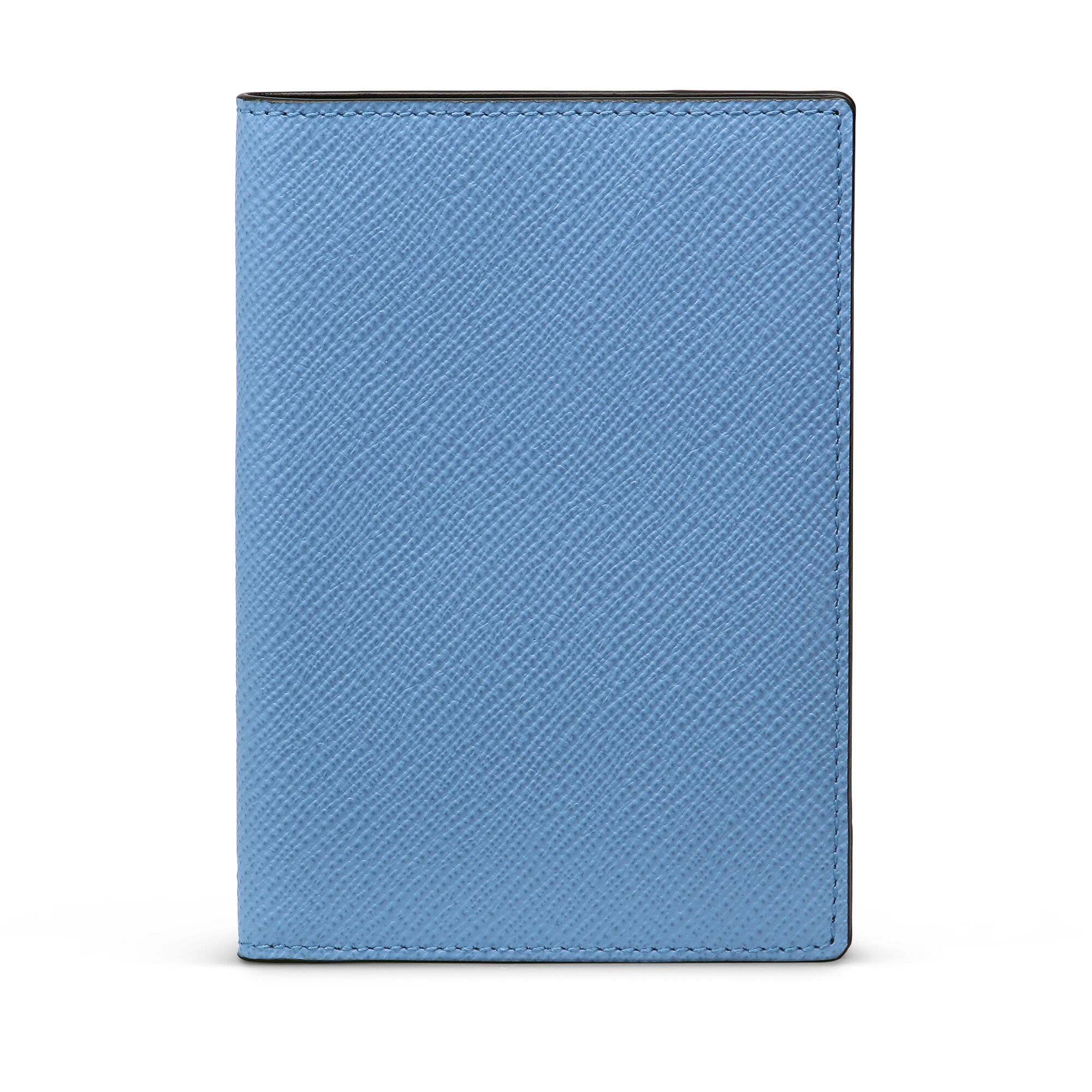 Panamaレザーパスポートカバー in nile blue | Smythson