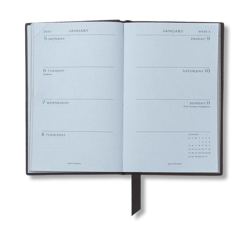 Smythson 2026 Wafer Weekly Diary in Panama