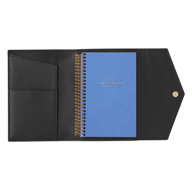 Mini Envelope Writing Folder in Panama in nile blue | Smythson