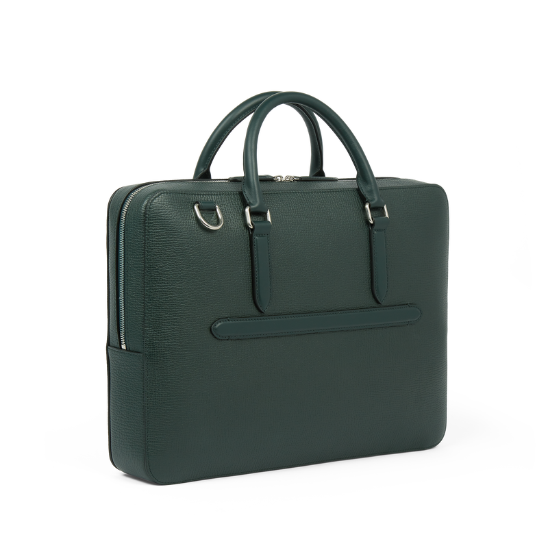 Slim Briefcase with Zip Front in Ludlow