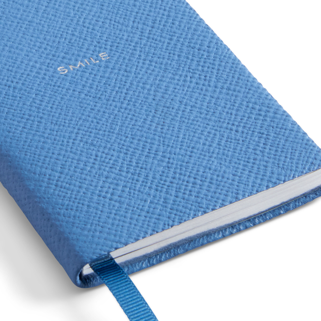 Blue Panama Leather Notebook by Smythson