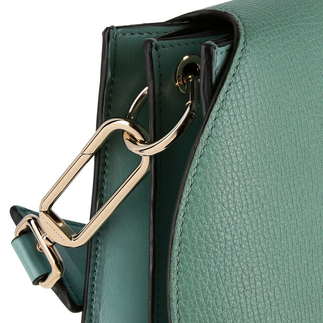 Concertina Top Handle Bag in Large Grain Leather