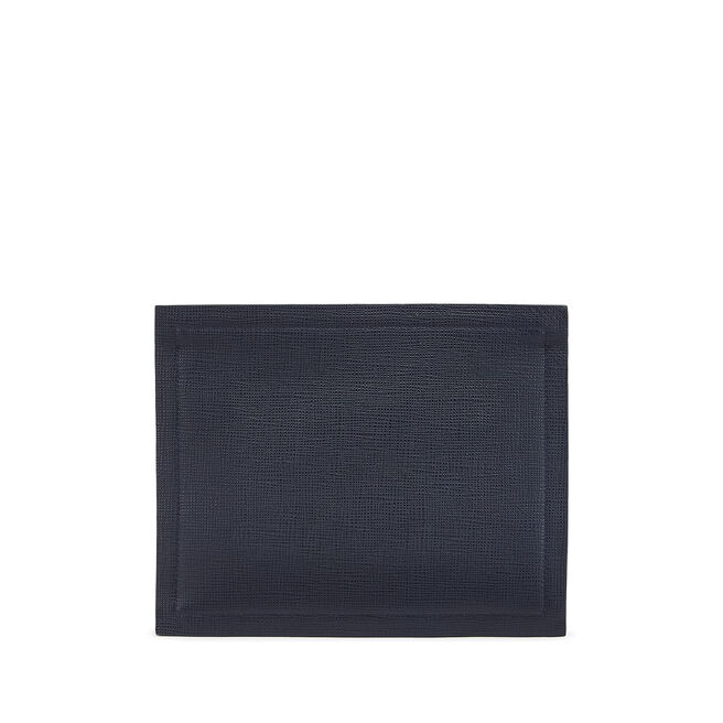 Paper Edge Zip Pouch in Crossgrain Leather