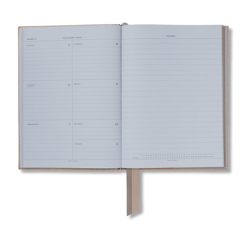 Smythson 2026 Soho Weekly Journal in Mara