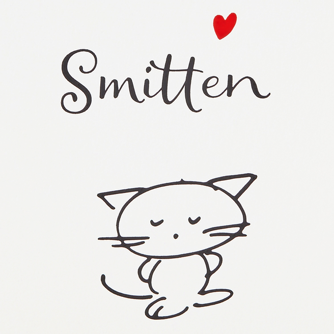 Karte „Smitten Kitten“ in Weiß