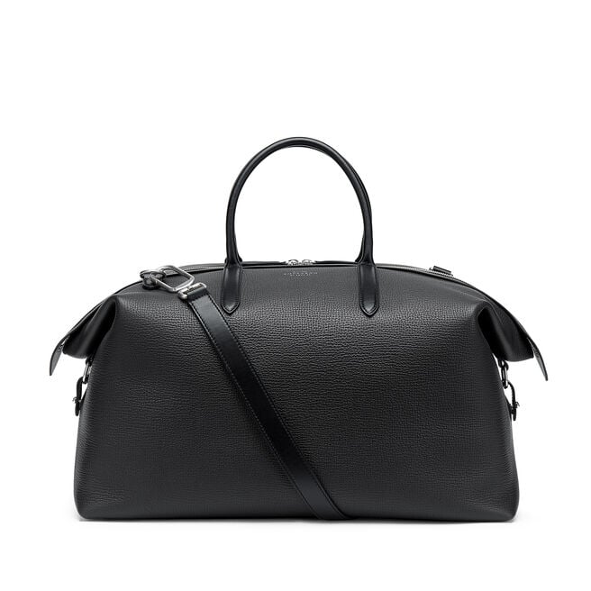 Zip Guard Travel Bag in Large Grain Leather