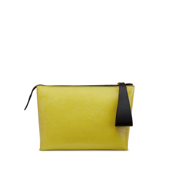 Small Pillow Pouch in Crinkled Patent Leather