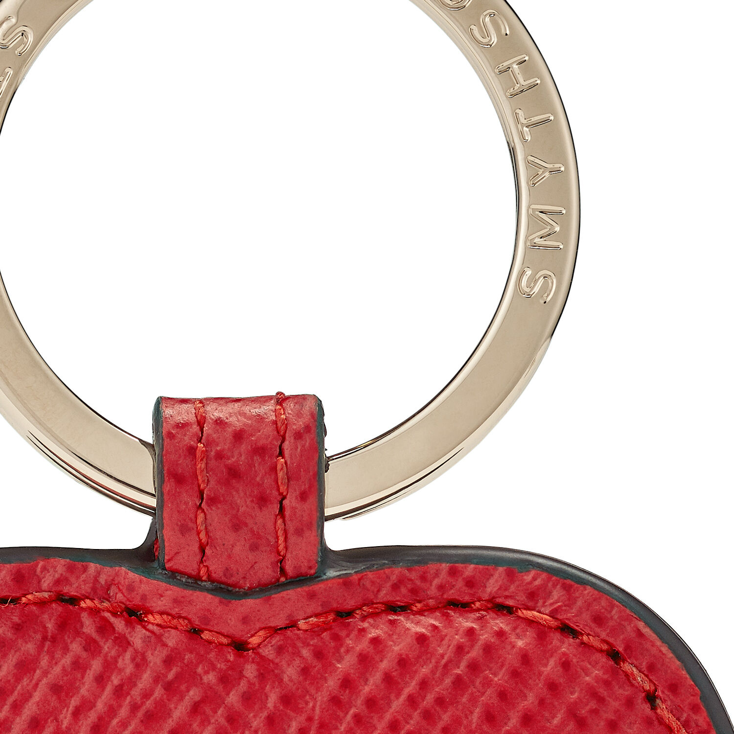 Panama Heart Keyring in scarlet red | Smythson