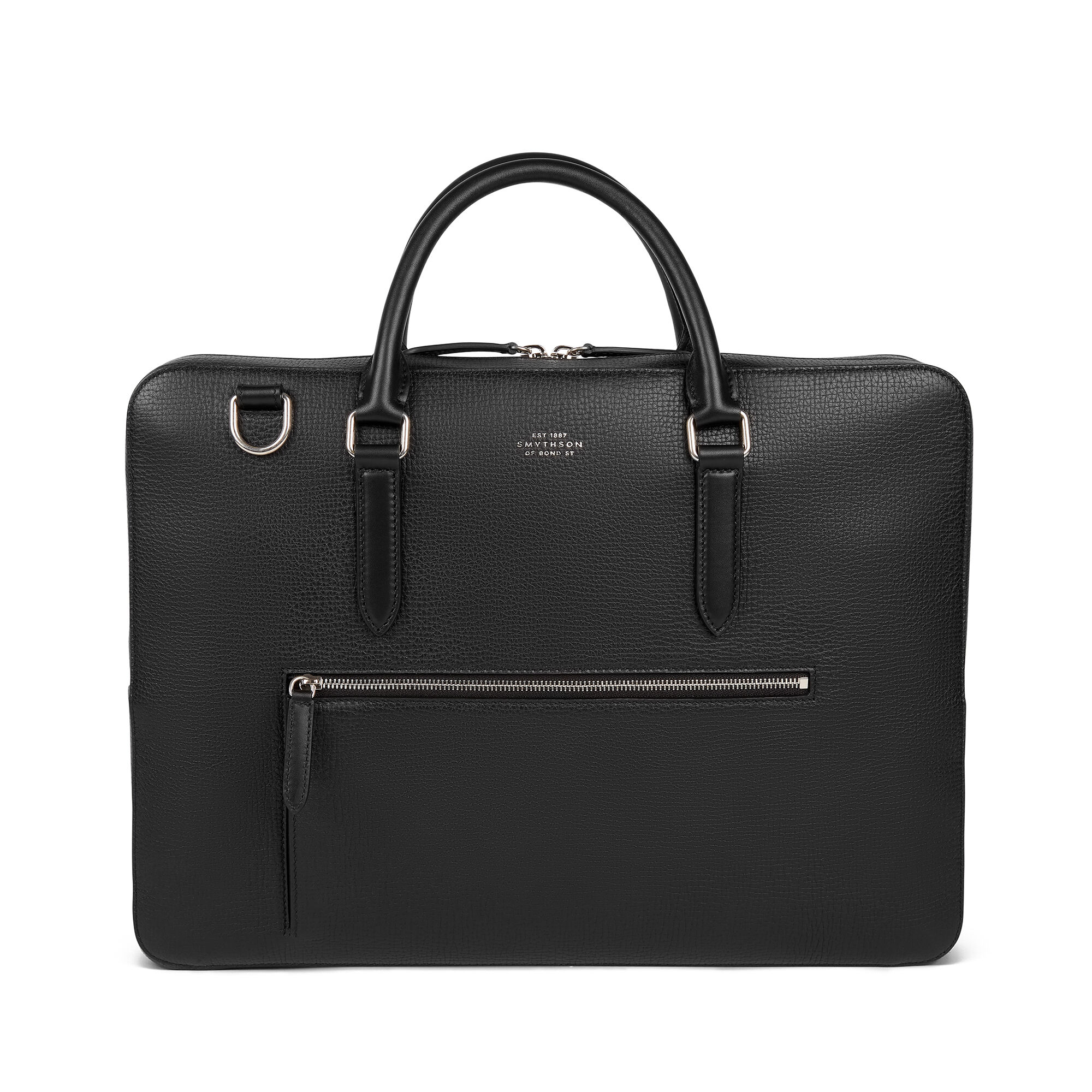 Smythson Leather Logo-stamp Holdall in Black Womens Bags Briefcases and work bags 