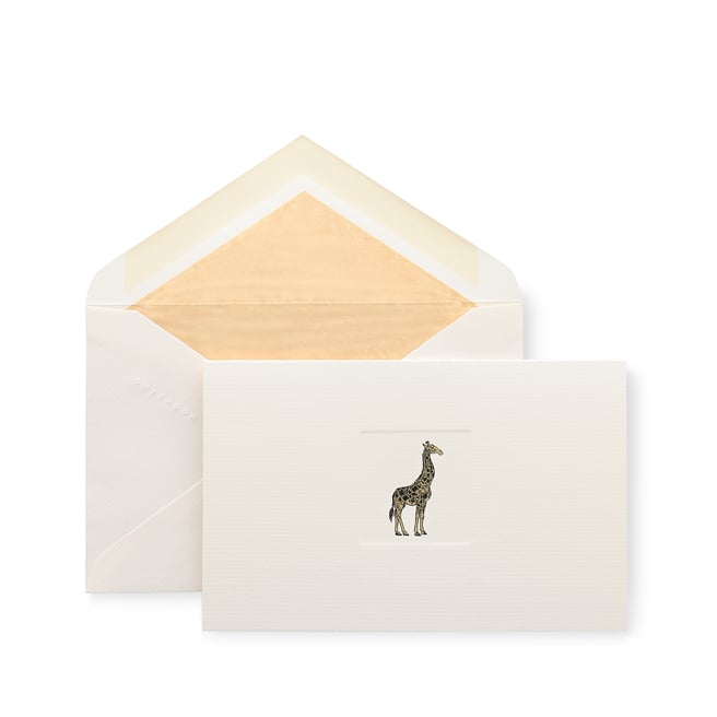 Cartes-lettres motif girafe
