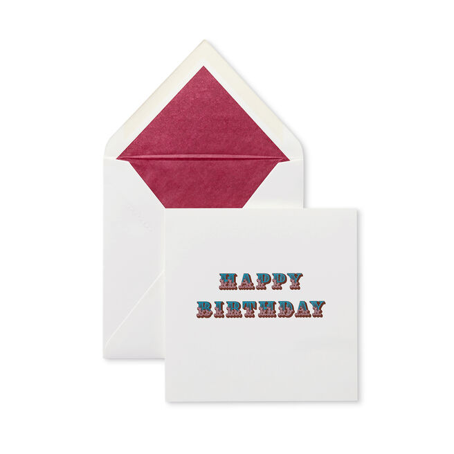 Circus Birthday Card White