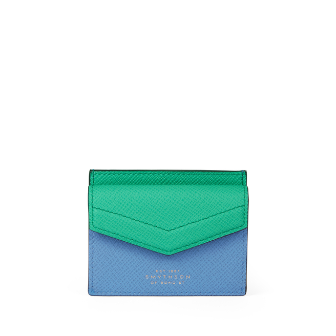 Envelope Colour Block Card Case with Coin Purse in Panama