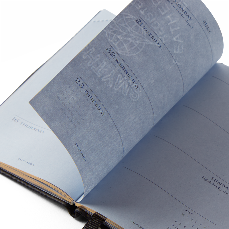 Smythson 2026 Wafer Weekly Diary with Pencil in Panama