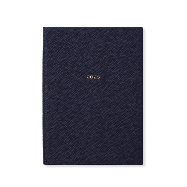 Agenda semainier Soho 2025 en Panama navy Smythson