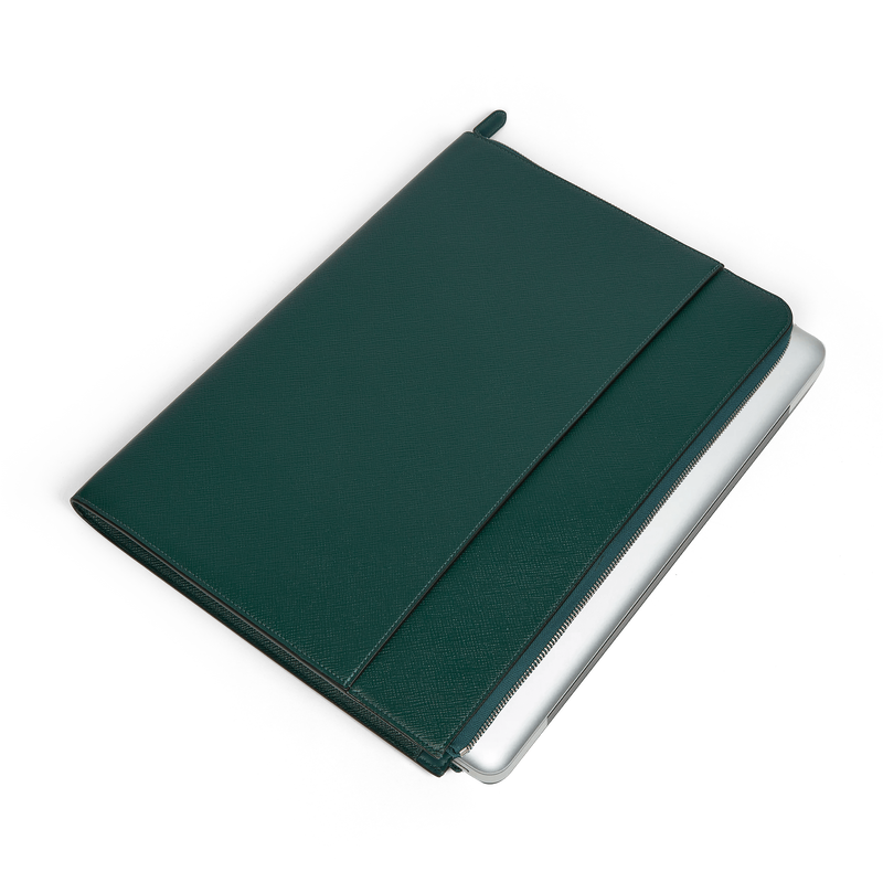 Smythson Large Laptop Case in Panama