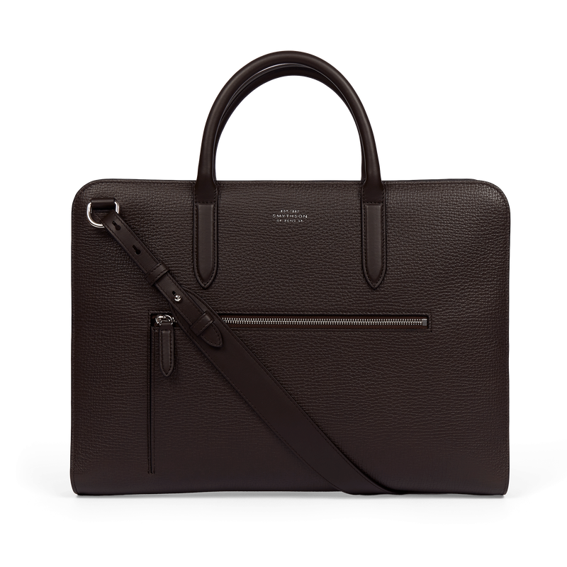 Smythson Ultra Slim Briefcase with Zip Front in Ludlow