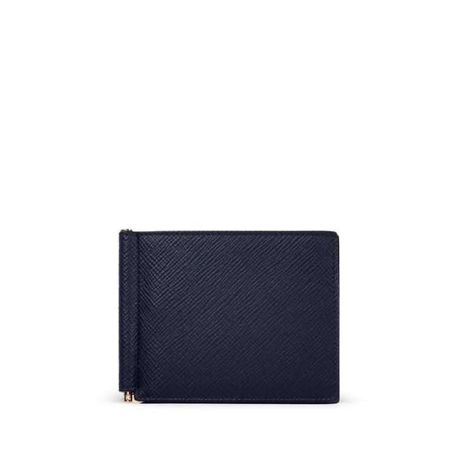 6 Card Slot Money Clip Wallet in Panama in navy