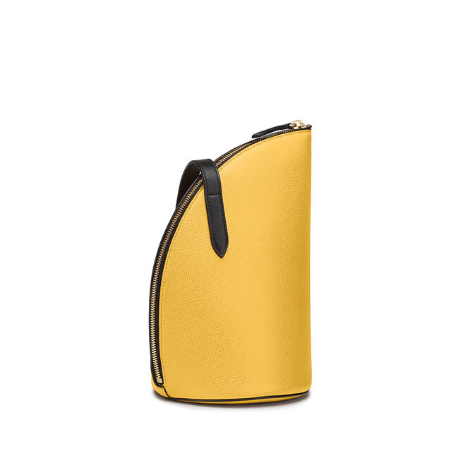 1/4 Moon Crossbody Bag in Crossgrain Leather