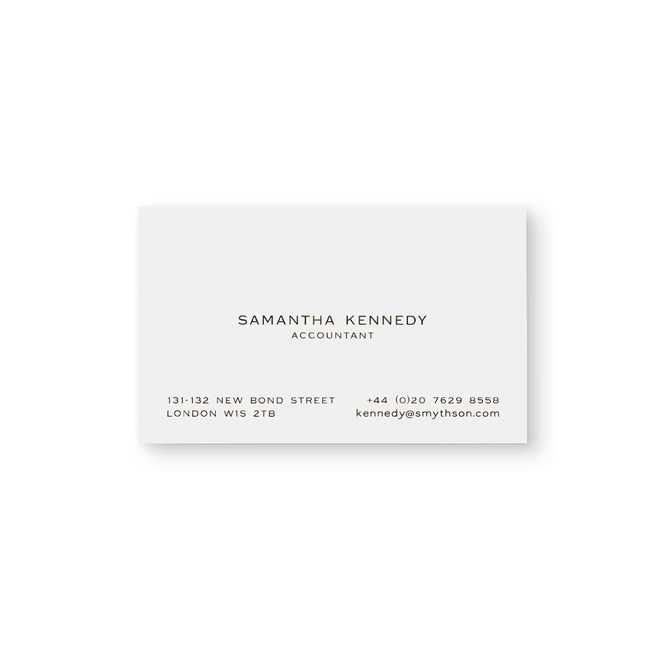 Business Card with Name and Address in Classic Layout