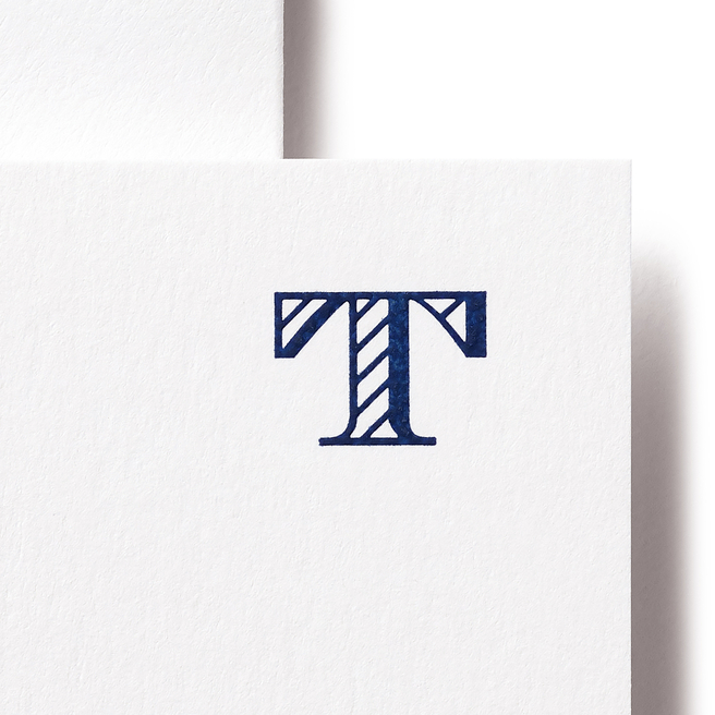 Alphabet-Karten T in Weiß