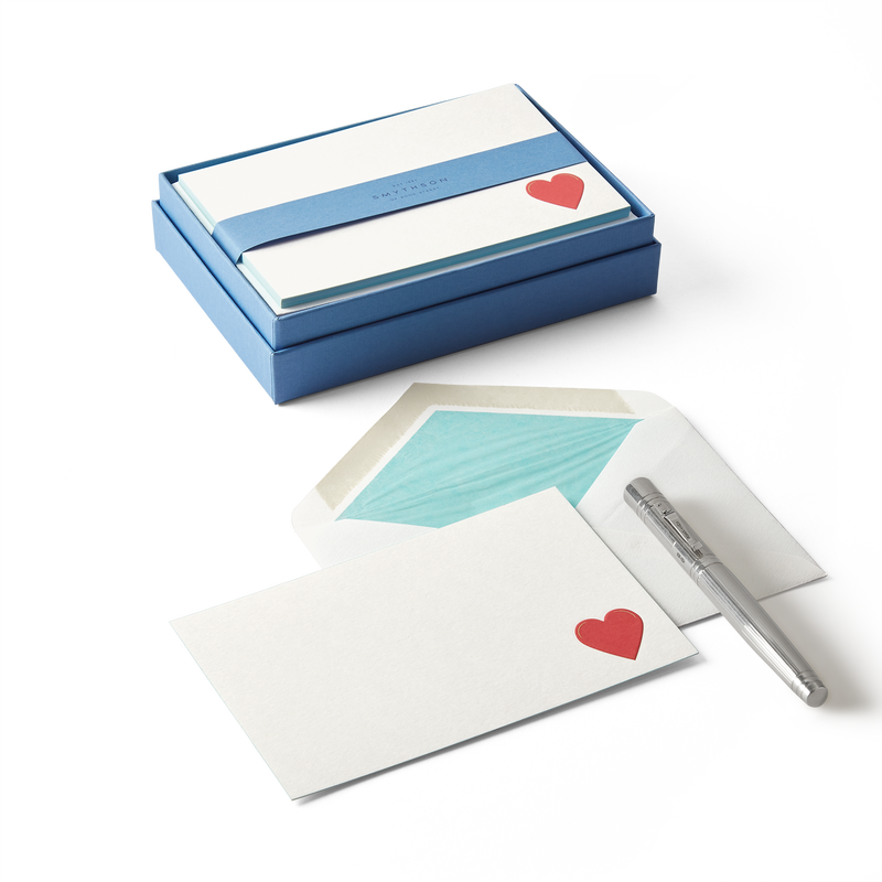 Cartes de correspondance motif cœur