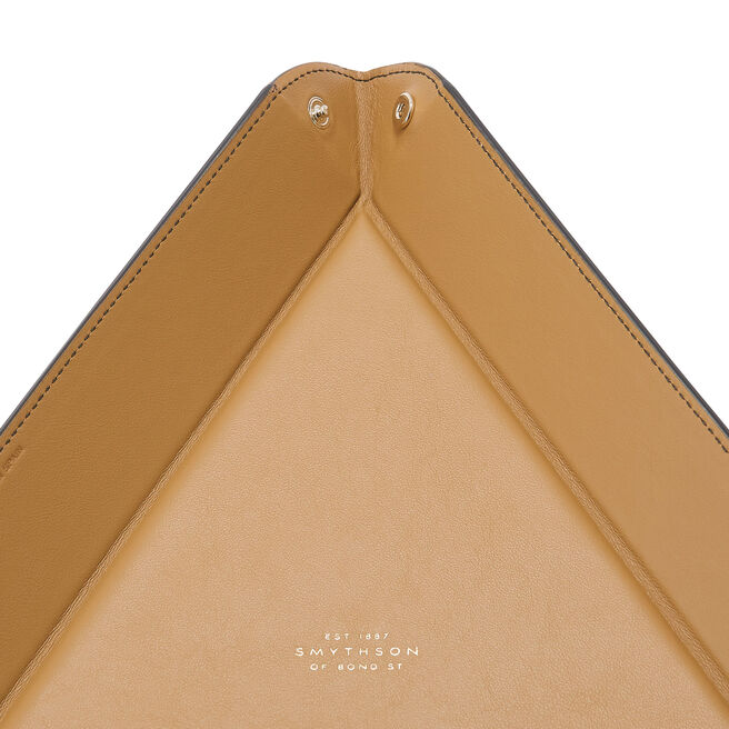 Small Trinket Tray in Smooth Leather