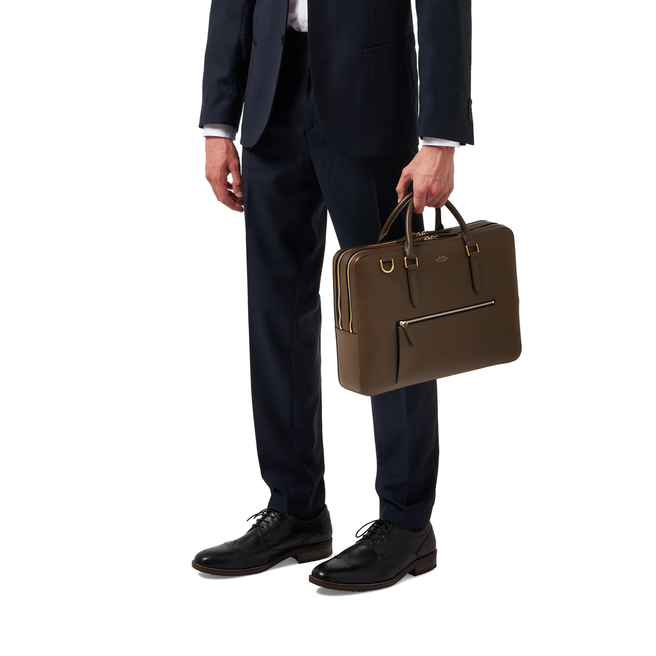 Ludlow Large Briefcase with Zip Front