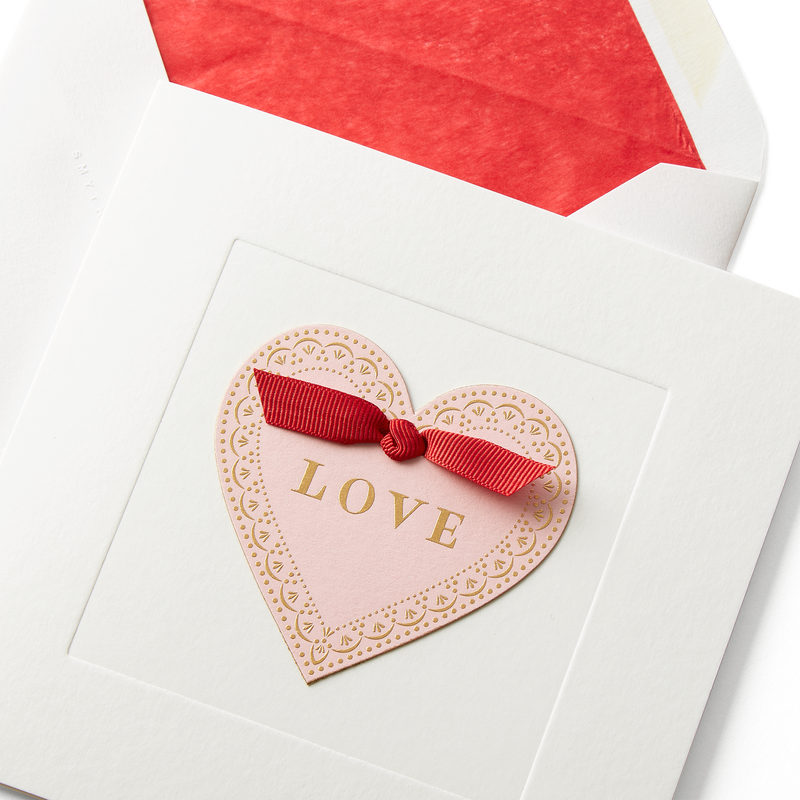 Love Ribbon Heart Card