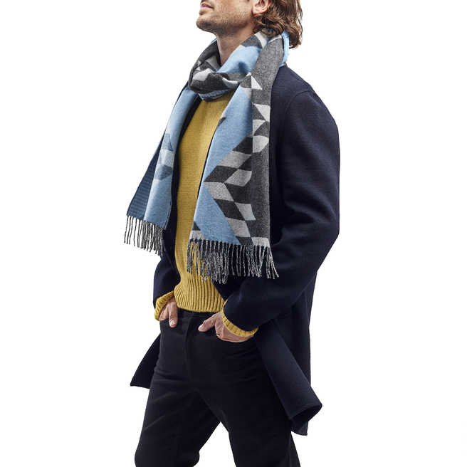 Geo Print Muffler Scarf