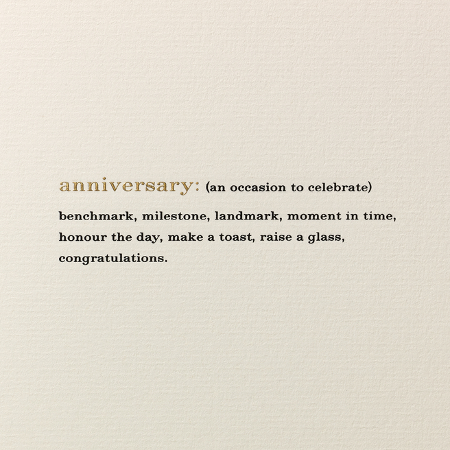 „Happy Anniversary“ Glückwunschkarte in Weiß
